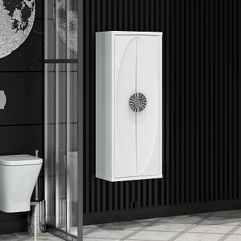 Пенал Opadiris Ибица, подвесной, цвет белый/хром, 00-00007284