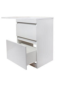 Тумба напольная Style Line "Даллас 120", белая, PLUS, ЭМАЛЬ (без раковины)