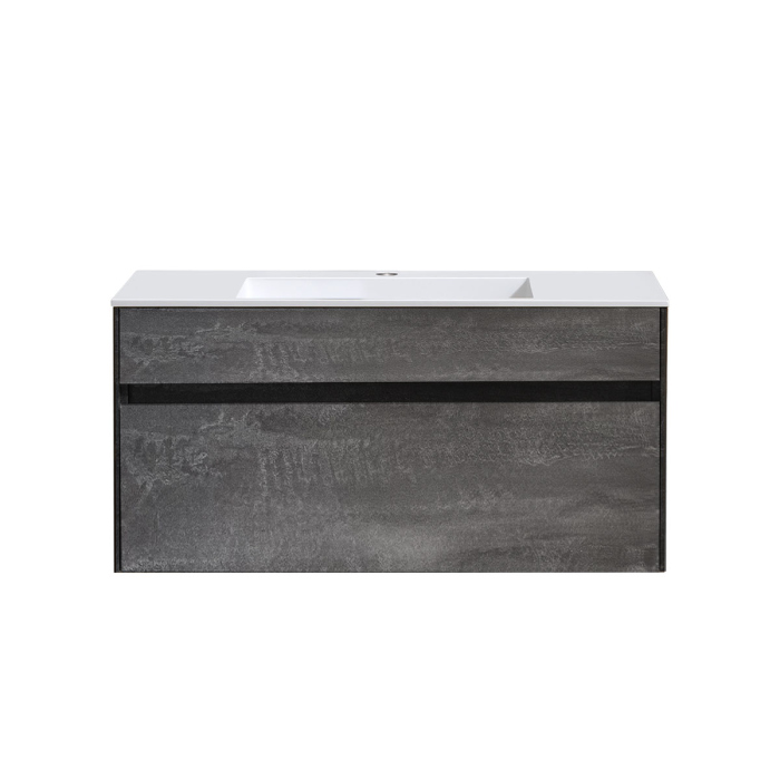 Тумба с раковиной Vincea Chiara 1000 подвесная, 1 выкатной ящик soft-close, G.Stone, VMC-2C100GS+VCB-13100B