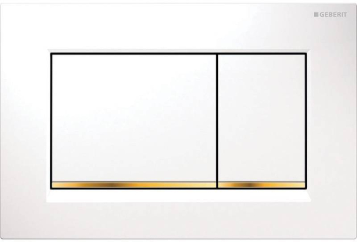 Кнопка смыва Geberit Sigma 30 115.883.KK.1 белый / золото