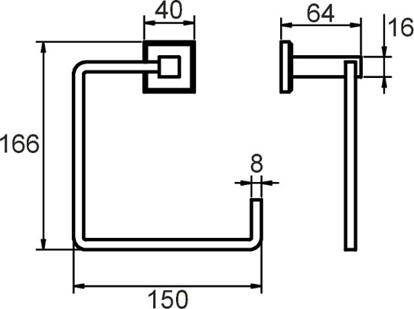 Полотенцедержатель Milardo Labrador LABSM00M52