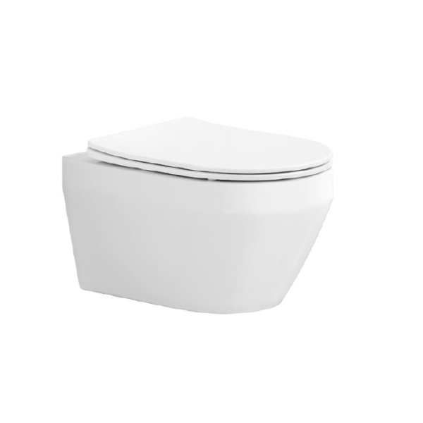 Унитаз безободковый Aquatek ЛЕЯ AQ1199-00, 490*360*320 мм, горизонтальный выпуск