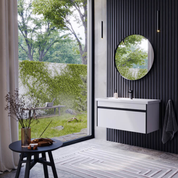 Подвесная тумба без раковины AQWELLA 100 см, URB0110W