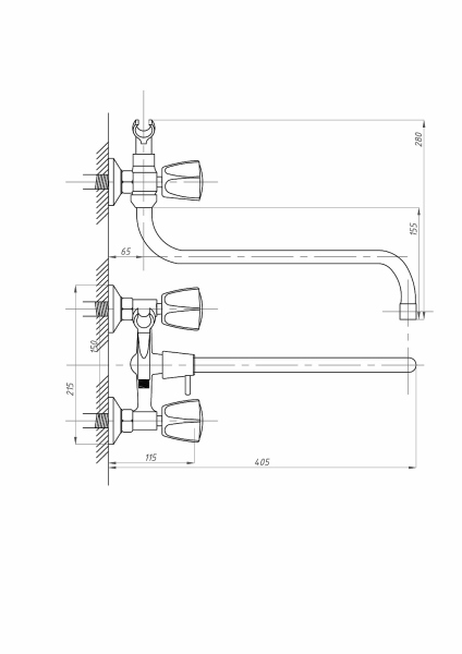 Смеситель для ванны с душем FAUZT FZs-471-17 тип См-ВУДРНШлА
