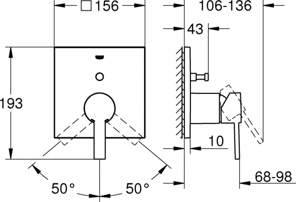 Смеситель Grohe Allure 24070000 для ванны с душем