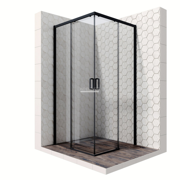 Душевое ограждение Ambassador Queen 11011203Black (900x900x2000)
