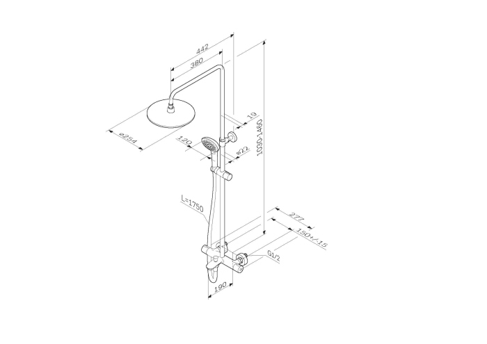 Душевая стойка AM.PM Spirit 2.0 F0770A510