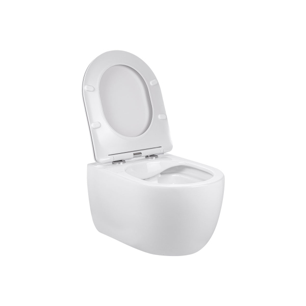 Унитаз подвесной Vincea Evo VT1-34S безободковый, цвет белый, ультратонкое soft-close сиденье