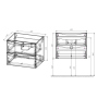 Тумба с раковиной Vincea Mia 600 подвесная, 2 выкатных ящика soft close, R.Wood, VMC-2MC600RW+VBS-13960MA