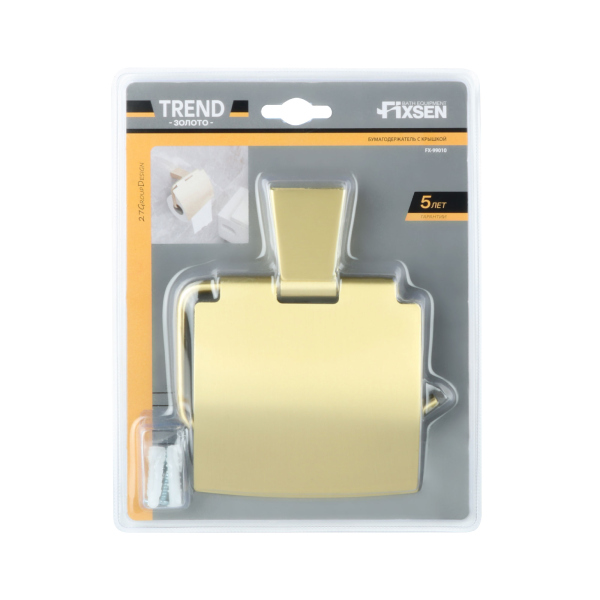 Бумагодержатель FIXSEN TREND GOLD с крышкой (FX-99010)