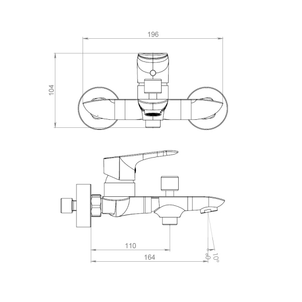 Смеситель для ванны и душа Damixa Palace Grand, 461000000