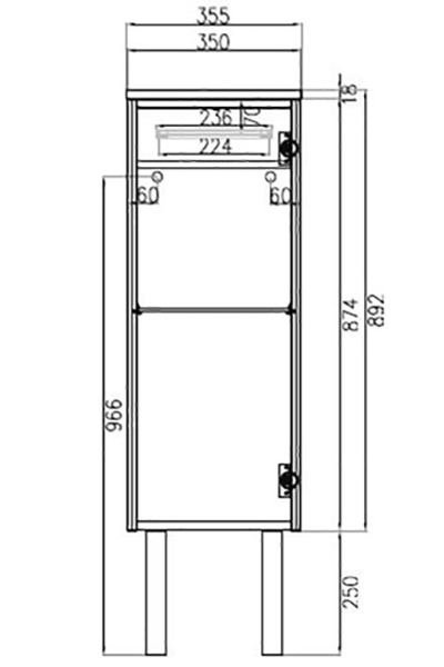 Шкаф навесной Villeroy&Boch 2DAY2 A99700E4 левосторонний, белый глянец