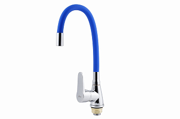 Смеситель для кухни FAUZT FZs-822-B101 гибкий излив тип См-МОЦБА Синий