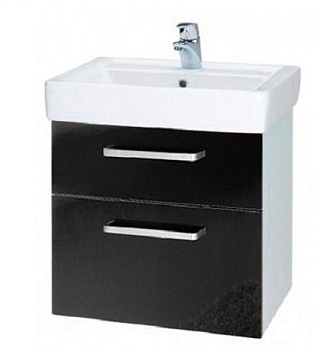Тумба под раковину Dreja Q Max 60124 черный глянец