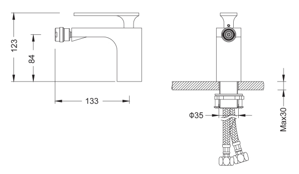 Смеситель для биде Timo Torne (4362/17F)