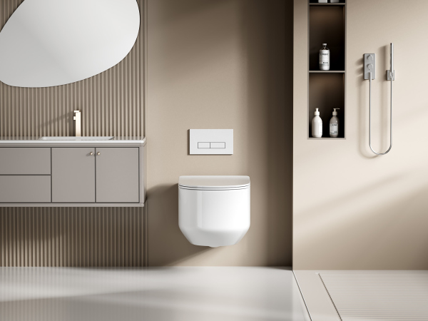 Унитаз ABBER Bequem AC1130 подвесной белый, безободковый, смыв торнадо