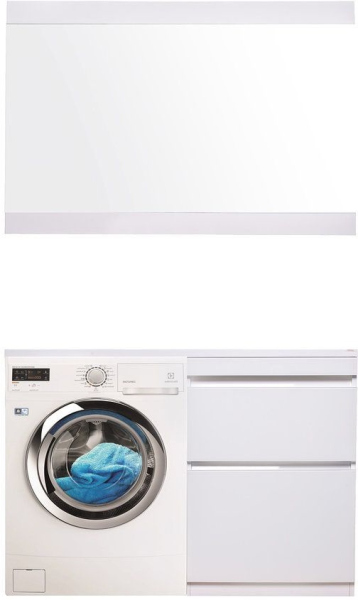 Тумба для комплекта Style Line Даймонд 120 Люкс Plus напольная, белая