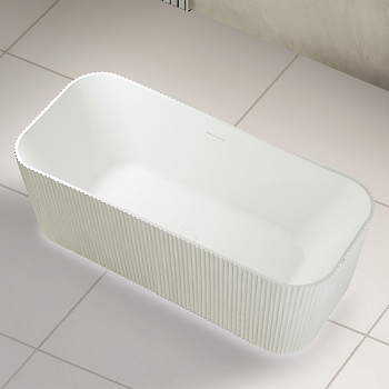 Ванна из искусственного камня ABBER Stein AS9663 белая матовая