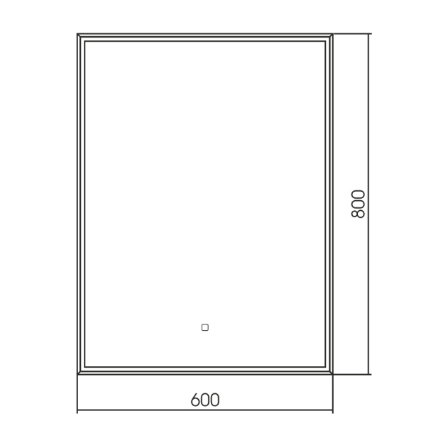 Зеркало ABBER See AG6108S-0.6 с подсветкой, сенсорный выключатель, диммер