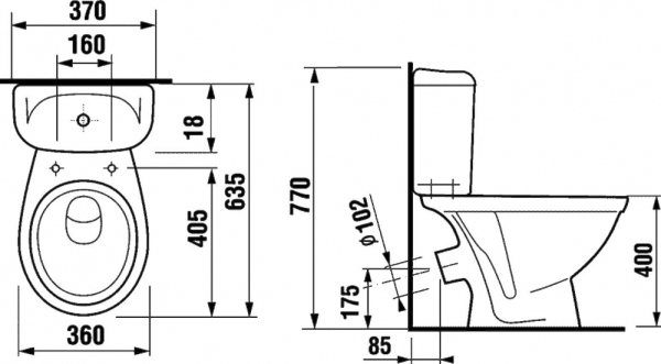 Унитаз-компакт Jika Lyra 2423.4 косой выпуск