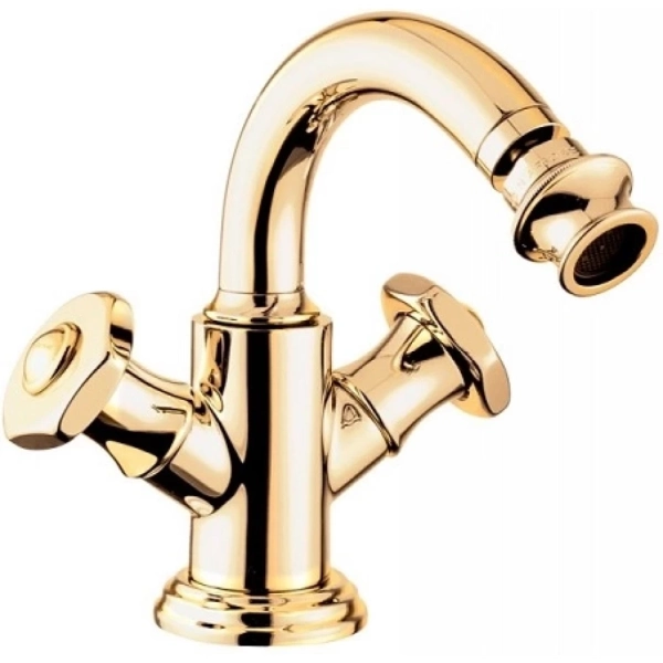 APHRODITE-BS2-03/24-S1 Смеситель для биде с донным клапаном, золото, ручки Золото