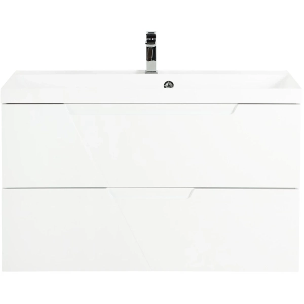 Belbagno База под раковину подвесная с двумя выкатными ящиками с доводчиками, VITTORIA-900-2C-SO-BL