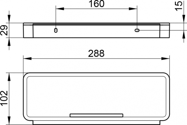 Полка Keuco Plan 14959 хром, серая