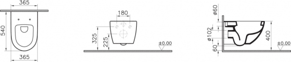 Подвесной унитаз Vitra Sento 4448B003-0075