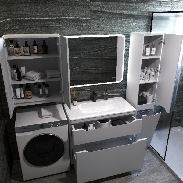 Тумба без раковины Style Line напольная "Марелла 90" (2 ящ.) белый матовый, PLUS, СС-00002416