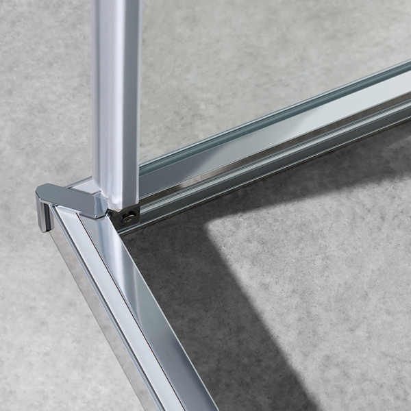 Душевой уголок Vincea Slim-U VSS-2SU900CLB, 900*900, м.черный, стекло прозрачное