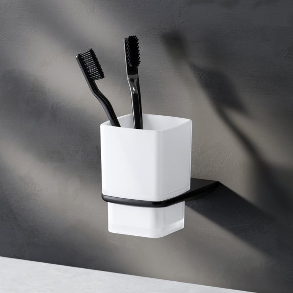 Стеклянный стакан с настенным держателем AM.PM Inspire V2.0, A50A34322