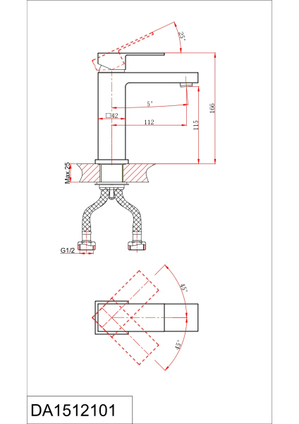 Смеситель для раковины DK матовый белый Bayern.Liszt (DA1512108)