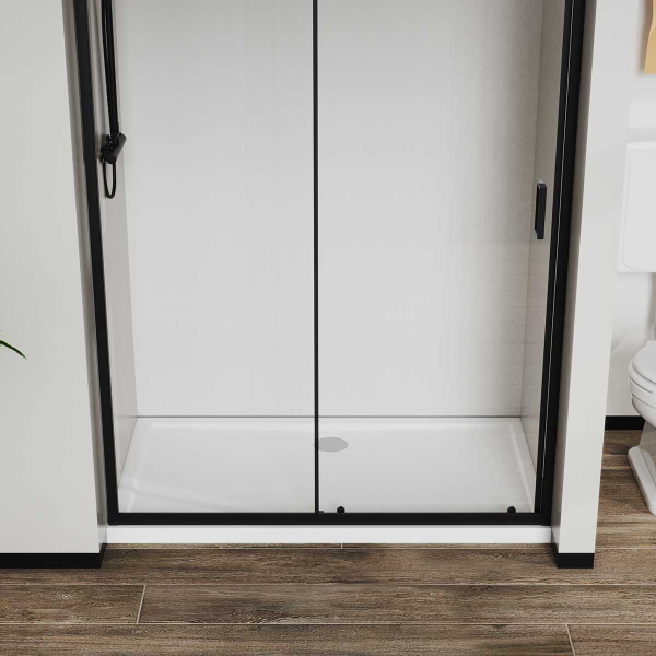 Душевая дверь Vincea City VDS-5CT130CLB, 1300, черный, стекло прозрачное