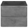 Тумба с раковиной Vincea Vico 600 подвесная, 2 выкатных ящика soft close, Beton, VMC-2V600BT+VCB-2VP600W
