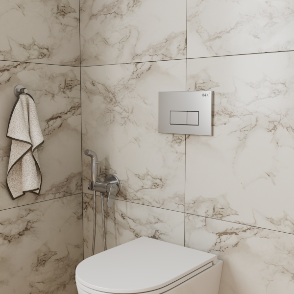 Клавиша смыва D&K Rhein, матовый хром (DB1499002)