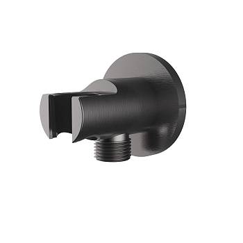 Держатель ручного душа Vincea VSC-31GM с подводом воды, вороненая сталь