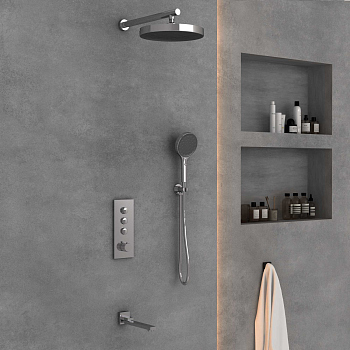 Душевой комплект Vincea VSFW-433TI2CH встраиваемый, хром