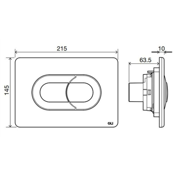 Кнопка смыва OLI Salina 640081 белая