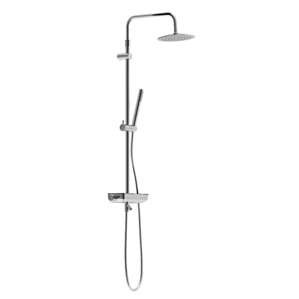 Душевая система с ванно-душевым смесителем-полкой Damixa Scandinavian Pure, 936730000