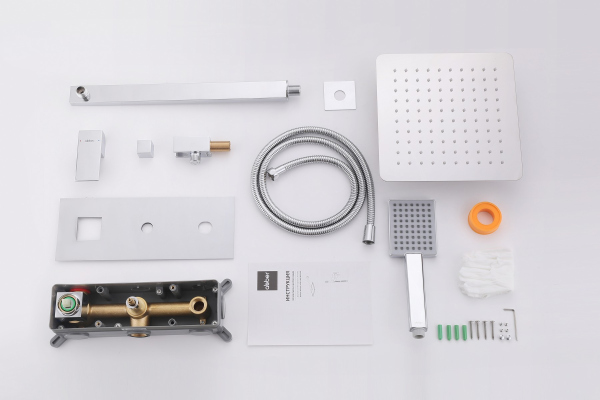 Душевая система ABBER Daheim AF8218 скрытого монтажа без излива, хром