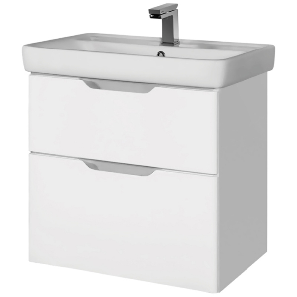 Тумба Dreja.eco Q 60, белый лак, 2 ящ, органайзер, 99.0001