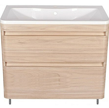 Тумба для комплекта Style Line Атлантика 100 Люкс Plus, напольная, ясень перламутр