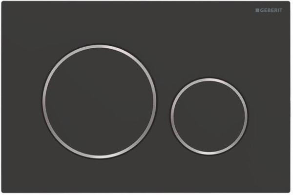 Кнопка смыва Geberit Sigma 20 115.882.14.1 черный матовый / хром глянцевый