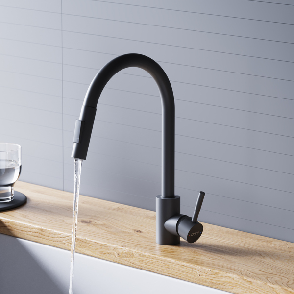 Смеситель для кухни с вытяжным изливом Dorff Logic, D3007522