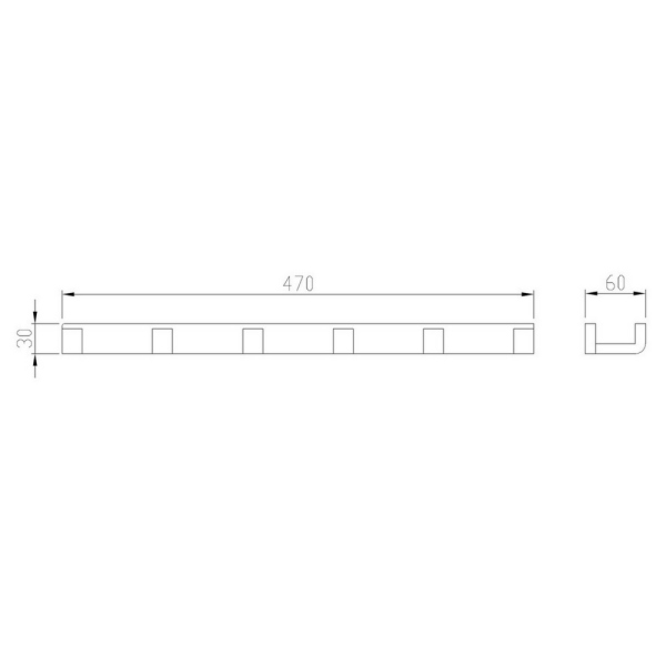 Вешалка на 6 крючков ABBER Westen AA1752SP сатин