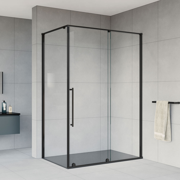 Душевой уголок Vincea Arno VSR-1A9012CLB, 1200*900, черный, стекло прозрачное