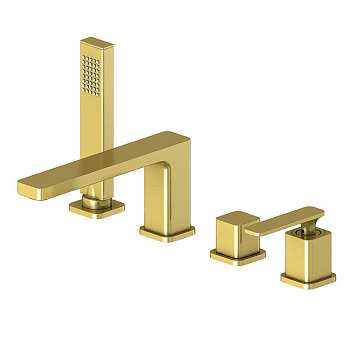 Смеситель для ванны и душа, врезной Timo Torne (4330/17Y золото матовое