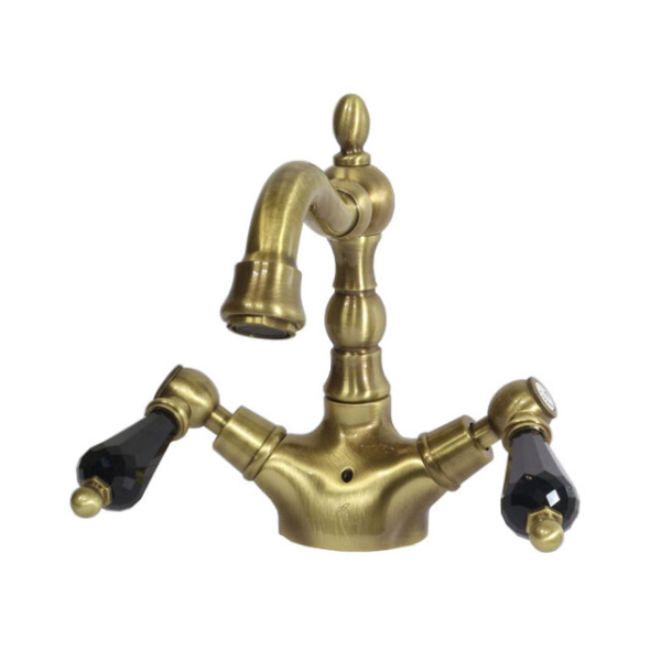 Смеситель умывальник (бронза) черный кристалл Caprigo, 01B-026-vot