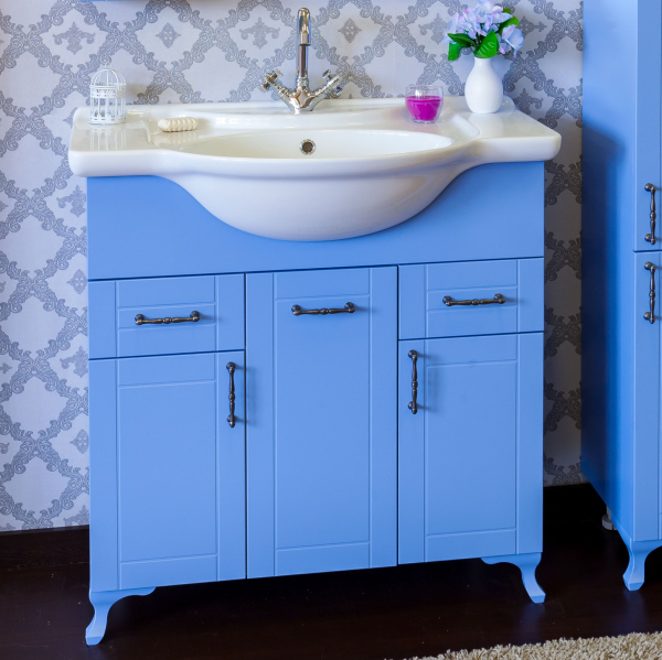 Тумба для комплекта Sanflor Глория 85 голубая