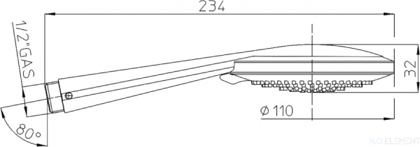 Душевая лейка Bossini Mixa/3 Fitair 110 B00169 CR